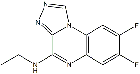 4-Ethylamino-7,8-difluoro[1,2,4]triazolo[4,3-a]quinoxaline Structure