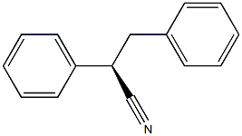 [R,(+)]-2,3-Diphenylpropiononitrile 구조식 이미지