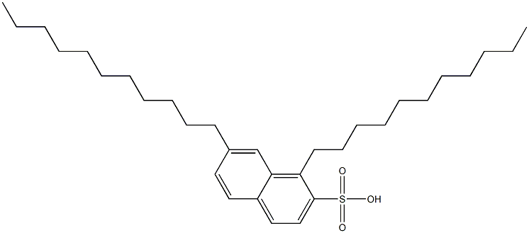 1,7-Diundecyl-2-naphthalenesulfonic acid Structure