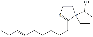 1-Ethyl-1-(1-hydroxyethyl)-2-(6-nonenyl)-2-imidazoline-1-ium Structure