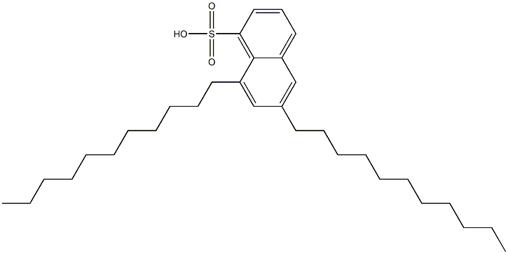 6,8-Diundecyl-1-naphthalenesulfonic acid 구조식 이미지