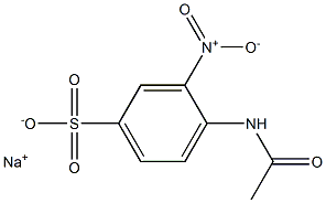 4-Acetylamino-3-nitrobenzenesulfonic acid sodium salt 구조식 이미지