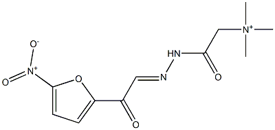 2-[2-[(5-Nitro-2-furoyl)methylene]hydrazino]-N,N,N-trimethyl-2-oxoethanaminium 구조식 이미지