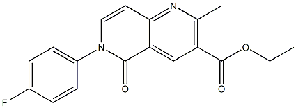 6-(4-Fluorophenyl)-2-methyl-5-oxo-5,6-dihydro-1,6-naphthyridine-3-carboxylic acid ethyl ester 구조식 이미지