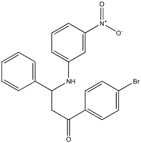 1-(4-Bromophenyl)-3-(phenyl)-3-[(3-nitrophenyl)amino]propan-1-one Structure