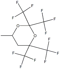 6-Methyl-2,2,4,4-tetrakis(trifluoromethyl)-1,3-dioxane 구조식 이미지