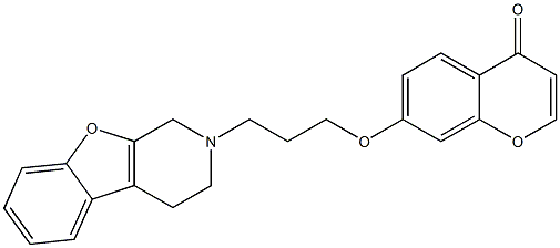 7-[3-[(1,2,3,4-Tetrahydrobenzofuro[2,3-c]pyridin)-2-yl]propyloxy]-4H-1-benzopyran-4-one 구조식 이미지