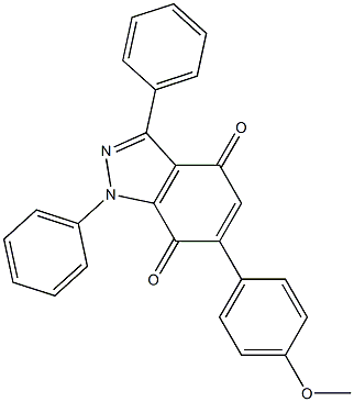 1,3-Diphenyl-6-(4-methoxyphenyl)-1H-indazole-4,7-dione Structure