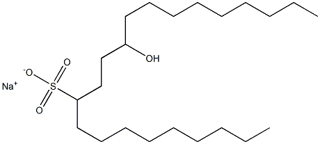 13-Hydroxydocosane-10-sulfonic acid sodium salt 구조식 이미지