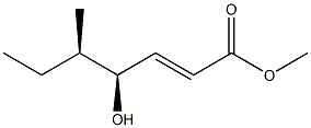 (2E,4S,5R)-4-Hydroxy-5-methyl-2-heptenoic acid methyl ester Structure