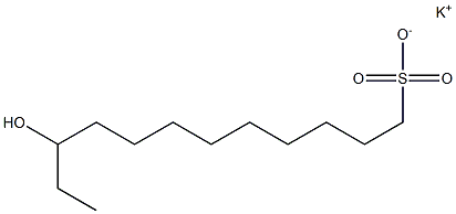 10-Hydroxydodecane-1-sulfonic acid potassium salt Structure