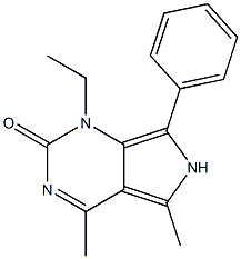 1-Ethyl-4,5-dimethyl-7-phenyl-1H-pyrrolo[3,4-d]pyrimidin-2(6H)-one 구조식 이미지