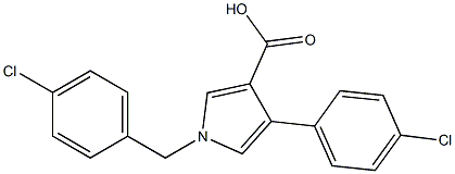 1-(4-Chlorobenzyl)-4-(4-chlorophenyl)-1H-pyrrole-3-carboxylic acid 구조식 이미지