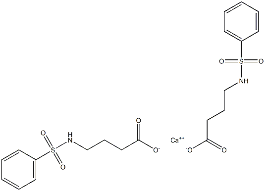 Bis[4-(phenylsulfonylamino)butanoic acid]calcium salt Structure