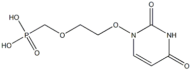 1-[2-(Phosphonomethoxy)ethoxy]uracil Structure
