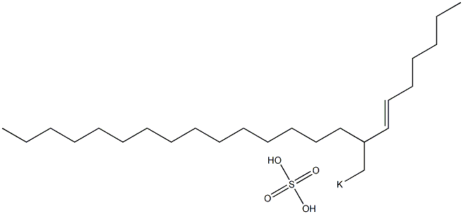 Sulfuric acid 2-(1-heptenyl)heptadecyl=potassium ester salt 구조식 이미지