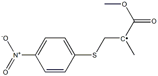 2-[(4-Nitrophenyl)thio]-1-methyl-1-(methoxycarbonyl)ethyl radical 구조식 이미지