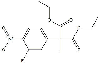 2-(3-Fluoro-4-nitrophenyl)-2-methylmalonic acid diethyl ester Structure