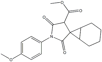 1'-(4-Methoxyphenyl)-2',5'-dioxospiro[bicyclo[4.1.0]heptane-7,3'-pyrrolidine]-4'-carboxylic acid methyl ester Structure