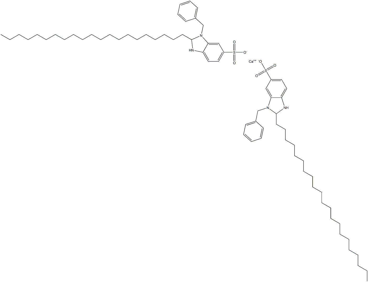 Bis(1-benzyl-2,3-dihydro-2-henicosyl-1H-benzimidazole-6-sulfonic acid)calcium salt 구조식 이미지