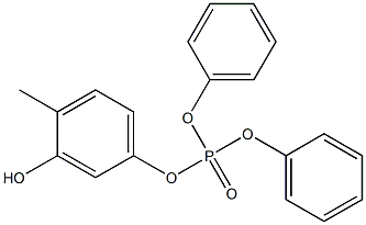 Phosphoric acid (3-hydroxy-4-methylphenyl)diphenyl ester 구조식 이미지