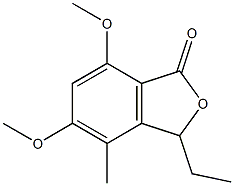 3-Ethyl-4-methyl-5-methoxy-7-methoxyphthalide 구조식 이미지