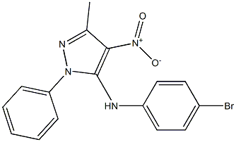 1-Phenyl-3-methyl-4-nitro-5-[(4-bromophenyl)amino]-1H-pyrazole Structure