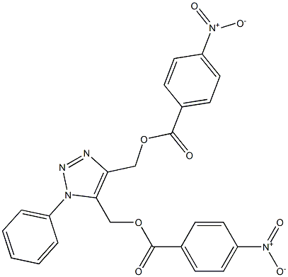 1-Phenyl-1H-1,2,3-triazole-4,5-bis(methanol)bis(4-nitrobenzoate) 구조식 이미지
