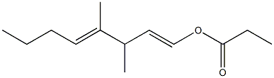 Propionic acid 3,4-dimethyl-1,4-octadienyl ester 구조식 이미지