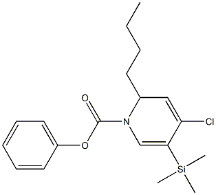 4-Chloro-1,2-dihydro-2-butyl-5-(trimethylsilyl)pyridine-1-carboxylic acid phenyl ester 구조식 이미지