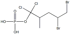 Phosphoric acid hydrogen (2,3-dibromopropyl)(1,1-dichloropropyl) ester Structure