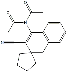 4-Diacetylaminospiro[naphthalene-2(1H),1'-cyclopentane]-3-carbonitrile Structure
