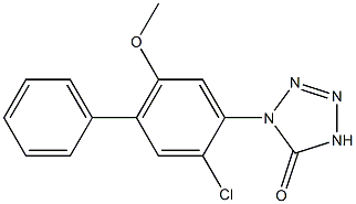 1-(2-Chloro-4-phenyl-5-methoxyphenyl)-1H-tetrazol-5(4H)-one Structure