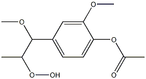 1-(4-Acetoxy-3-methoxyphenyl)-1-methoxypropan-2-yl hydroperoxide Structure