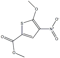 2-Methoxy-3-nitrothiophene-5-carboxylic acid methyl ester 구조식 이미지