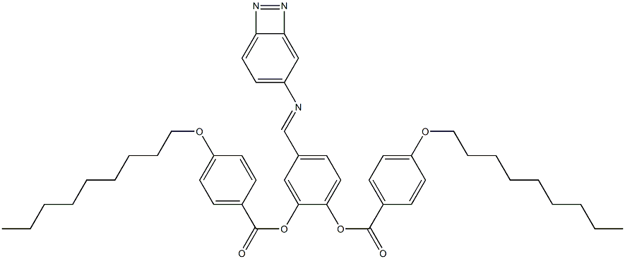 Bis[4-(nonyloxy)benzoic acid]4-[(azobenzen-4-yl)iminomethyl]-1,2-phenylene ester 구조식 이미지