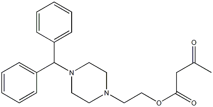 Acetoacetic acid 2-[4-(diphenylmethyl)-1-piperazinyl]ethyl ester Structure