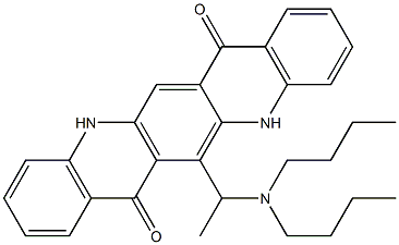 6-[1-(Dibutylamino)ethyl]-5,12-dihydroquino[2,3-b]acridine-7,14-dione 구조식 이미지