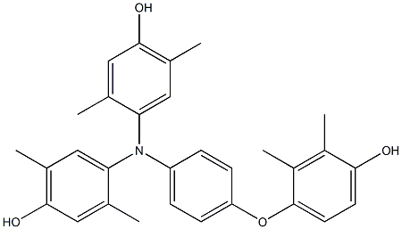 N,N-Bis(4-hydroxy-2,5-dimethylphenyl)-4-(4-hydroxy-2,3-dimethylphenoxy)benzenamine Structure