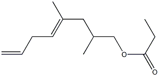 Propionic acid 2,4-dimethyl-4,7-octadienyl ester Structure