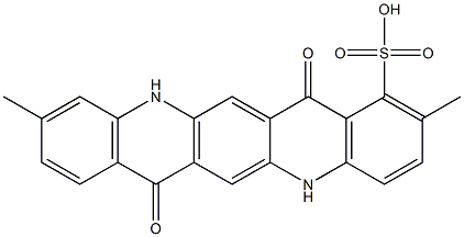 5,7,12,14-Tetrahydro-2,10-dimethyl-7,14-dioxoquino[2,3-b]acridine-1-sulfonic acid 구조식 이미지