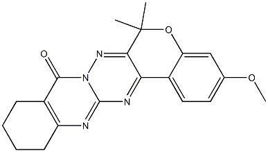 9,10,11,12-Tetrahydro-3-methoxy-6,6-dimethyl-6H,8H-7,7a,13,14-tetraaza-5-oxabenzo[a]naphthacen-8-one 구조식 이미지