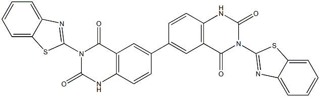 3,3'-Bis(benzothiazol-2-yl)[6,6'-biquinazoline]-2,2',4,4'(1H,1'H,3H,3'H)-tetrone Structure
