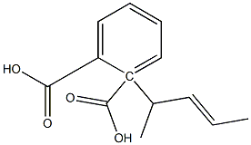 (-)-Phthalic acid hydrogen 1-[(E,R)-3-pentene-2-yl] ester Structure