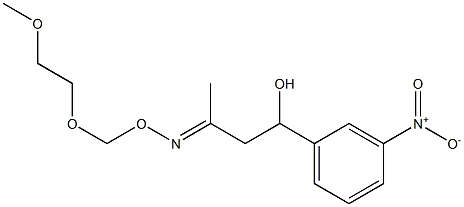 3-[(2-Methoxyethoxy)methoxyimino]-1-(m-nitrophenyl)butan-1-ol 구조식 이미지