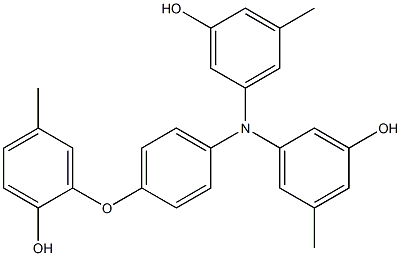 N,N-Bis(3-hydroxy-5-methylphenyl)-4-(2-hydroxy-5-methylphenoxy)benzenamine 구조식 이미지