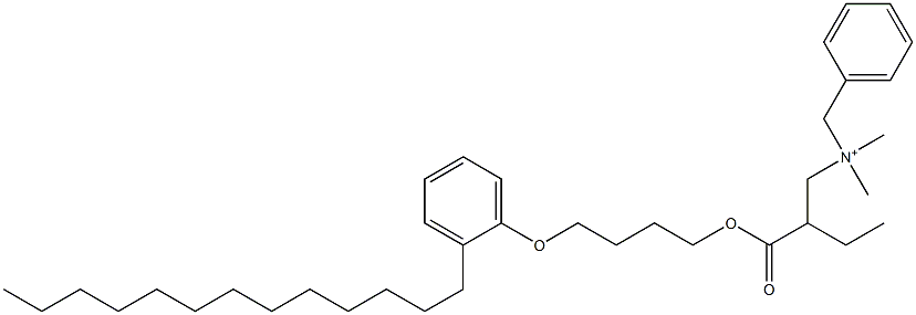 N,N-Dimethyl-N-benzyl-N-[2-[[4-(2-tridecylphenyloxy)butyl]oxycarbonyl]butyl]aminium Structure