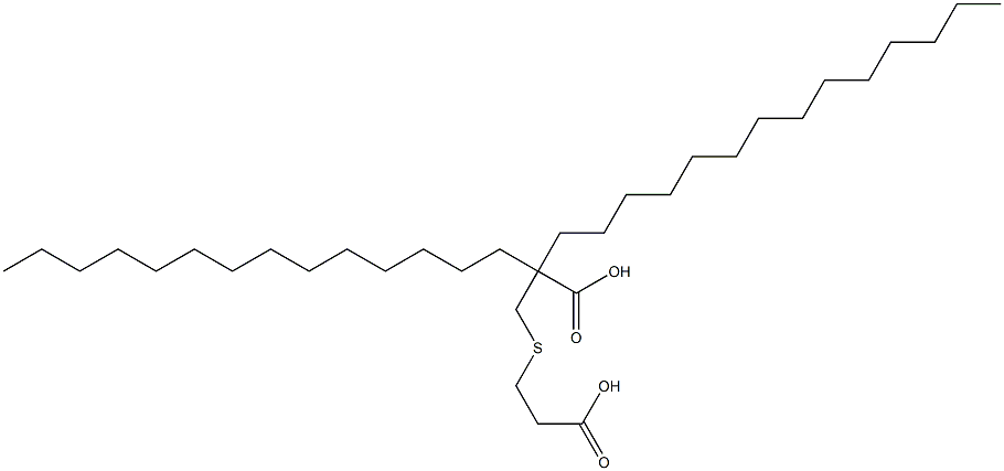 2-[(2-Carboxyethylthio)methyl]-2-tetradecylpalmitic acid Structure