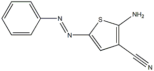 2-Amino-5-phenylazo-3-thiophenecarbonitrile Structure