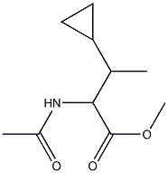 2-(Acetylamino)-3-cyclopropylbutyric acid methyl ester Structure